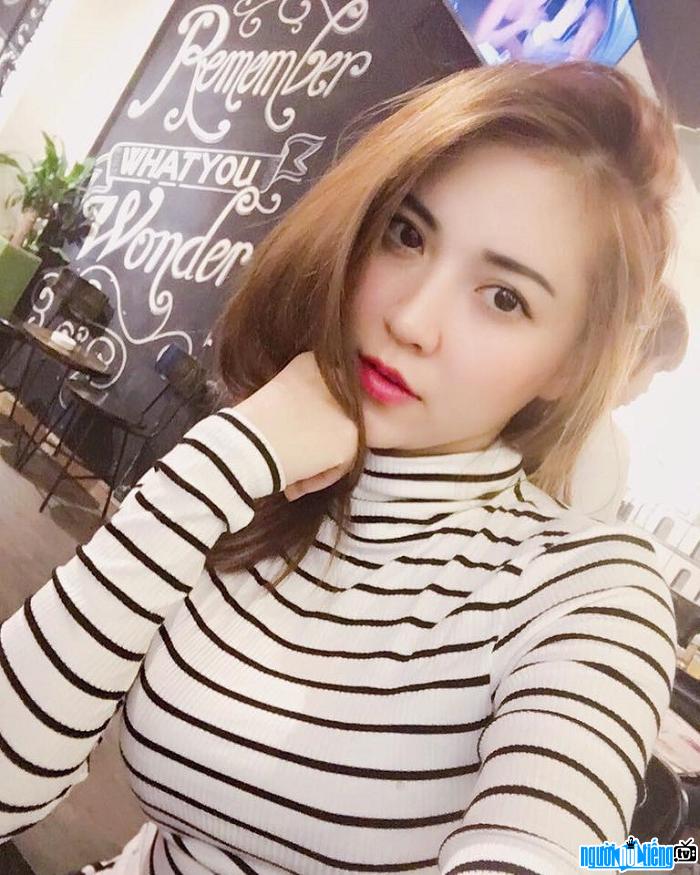 Cute face and spotless white skin of hot girl Any Trang