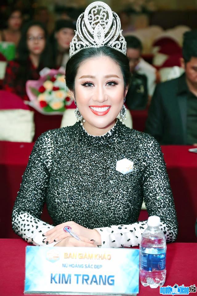 Beauty Queen Huynh Ngoc Kim Trang is an editor of Dong Nai Television Station